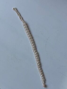 Pearl Cluster Beaded Bracelet in Cream